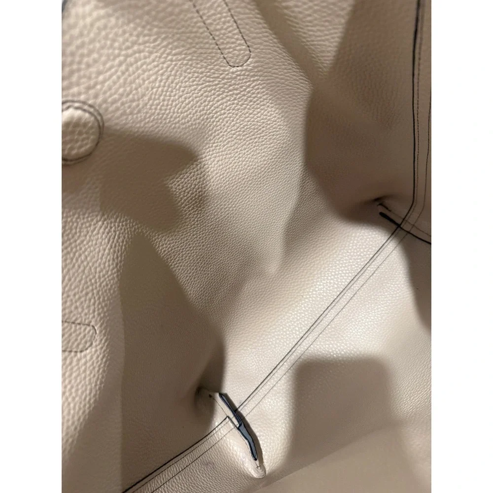 Pebbled Faux‎ Leather Tote Bag Women Large Grey Minimalist Shoulder Bag